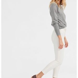 Everlane High Rise Ankle Jeans in Bone